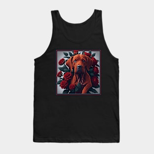 Vizsla red roses 2 Tank Top